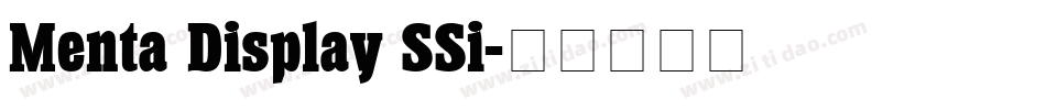 Menta Display SSi字体转换